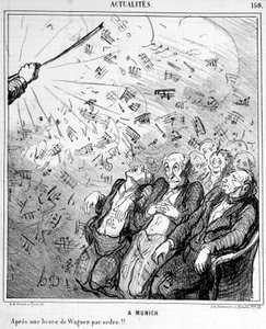 Karikatur über die Musik von Wagner - von Honoré Daumier