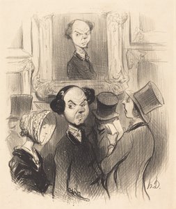 Charmé de se voir exposé... von Honoré Daumier
