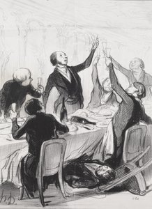 Ein 43. Toast...auf die Abstinenzgesellschaft von Honoré Daumier