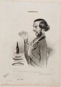 Hey! Kellnerin, ich bevorzuge meine Suppe kahl! von Honoré Daumier