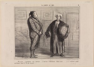 Moissieu, ich verlasse Ihren Dienst... (Der Komet von 1857, Blatt 4) von Honoré Daumier