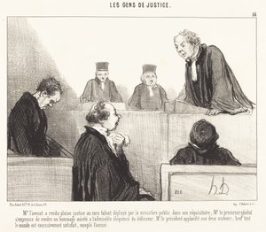 Herr Anwalt hat volle Gerechtigkeit widerfahren lassen... von Honoré Daumier