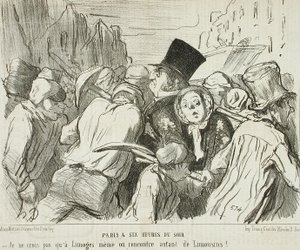 Paris um sechs Uhr abends von Honoré Daumier