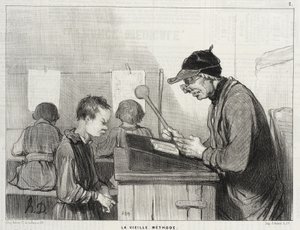 Professoren und Moutards (Serie von Drucken) von Honoré Daumier