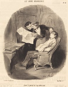 Wenn die Zeitung zu interessant ist von Honoré Daumier