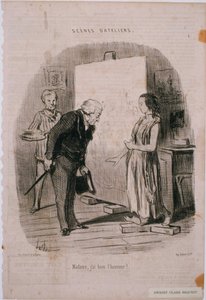 Szenen aus dem Atelier: Madame, ich habe die Ehre!... von Honoré Daumier