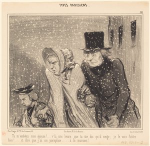 Du nervst mich, meine Frau!... es ist schon eine Stunde... von Honoré Daumier