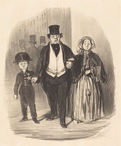 Ein junger Mann, der die Hoffnung... der Familie Badinguet ist von Honoré Daumier