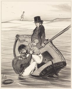 Eine Revolte an Bord von Honoré Daumier