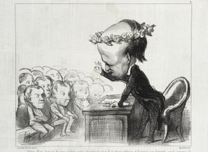 Victor Hugo bei einer Rede in drei Punkten...