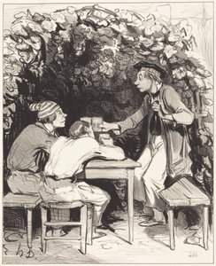 Siehst du, mein Freund... es gibt nur zwei Elemente... des Glücks... von Honoré Daumier
