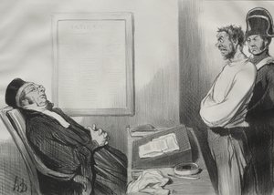 Du warst hungrig...Das ist kein Grund... von Honoré Daumier