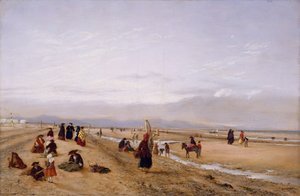 Am Strand von Rhyl, Nordwales, 1856 von Hopkins Horsley Hobday Horsley