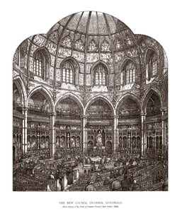 Der neue Ratssaal Guildhall, 1884, 1886 von Horace Jones