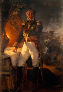 Porträt von Laurent Marquis de Gouvion Saint Cyr (1764-1830) Marschall des Empire in der Schlacht von Polotsk (19. Jahrhundert) von Emile Jean Horace Vernet