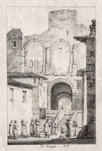 Prozession in Arles von Emile Jean Horace Vernet