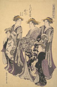 Die Oiran Segawa von Matsubaya, das Haus der Kiefer, ca. 1788 von Hosoda Eishi