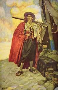 Bukanier von Hispaniola in der Karibik von Howard (after) Pyle