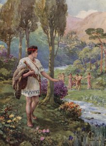 Unter dem Schatten von Felsen und Bäumen tanzten Nymphen und Hirten von Howard Davie