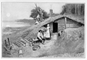 Eine Höhlenwohnung in Pennsylvania, Illustration aus 