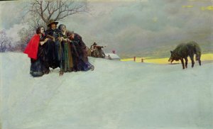Ein Wolf war seit dreißig Jahren nicht in Salem gesehen worden von Howard Pyle