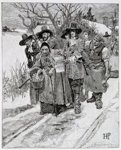Verhaftung einer Hexe, graviert von J. Bernstrom, Illustration aus 