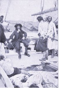 Colonel Brett und der Pirat, aus Howard Pyles Buch der Piraten, veröffentlicht von Harper & Bros, 1921 von Howard Pyle