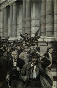 Der Ansturm auf die New Yorker Börse am 18. September 1873 von Howard Pyle