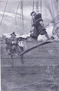 Über die Planke gehen, aus Howard Pyles Buch der Piraten, veröffentlicht von Harper & Bros, 1921