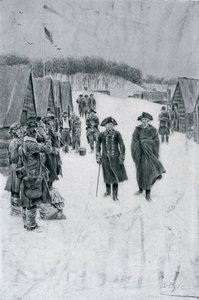 Washington und Steuben in Valley Forge, Illustration aus 