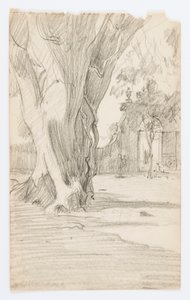 Ohne Titel (Baumstamm mit Tor) von Howard Russell Butler
