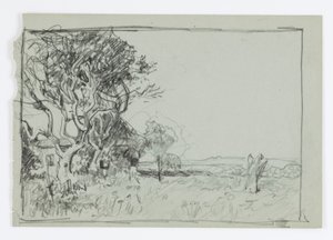 Ohne Titel (Baum mit Haus) von Howard Russell Butler
