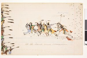 Beim Sand Creek Massaker, 1874-75 von Howling Wolf