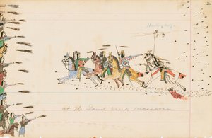 Beim Sand-Creek-Massaker, 1874-75 von Howling Wolf