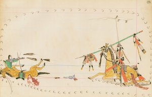 Heulender Wolf und ein anderer Krieger, 1874-75 von Howling Wolf
