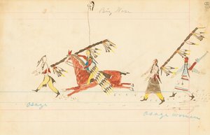 Osage, Big Nose, Osage Frauen, 1874-75 von Howling Wolf