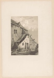 Fassade eines alten Bauernhauses von Hubert Clerget