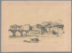 Blick auf Limoges an der Vienne