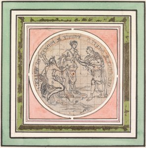 Entwurf für eine Medaille: Frederick und Augusta, Prinz und Prinzessin von Wales