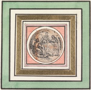 Entwurf für eine Medaille: Frederick und Augusta, Prinz und Prinzessin von Wales von Hubert Francois Gravelot