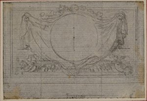 Studie für En Tête Vignette in Tacitus "Tibère, ou Les Six Premiers Livres des Annales", Buch V von Hubert Francois Gravelot