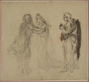 Studie zu Lucains "La Pharsale", Gesang II von Hubert Francois Gravelot