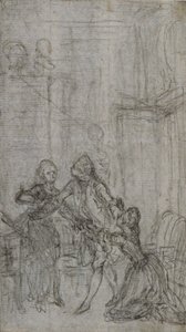 Studie für Vignette-Frontispiz in Charles-Simon Favarts "L