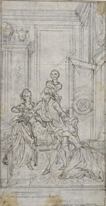 Studie für Vignette-Frontispiz in Charles-Simon Favarts "L