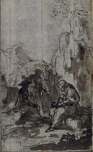 Studie für Vignette in Abbé Dinouarts "Vie du Venerable don Juan de Palafox", S. 391