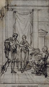 Studie für Vignette in Jean François Marmontels "Contes Moraux" von Hubert Francois Gravelot