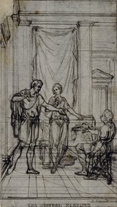 Studie für Vignette in Jean François Marmontels "Contes Moraux" von Hubert Francois Gravelot