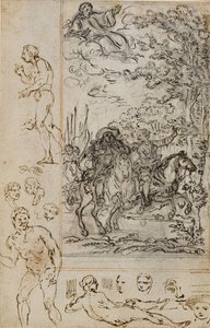 Studie für Vignette in Voltaires "La Pucelle d