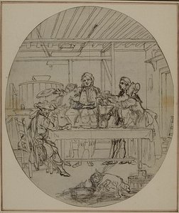 Studie für eine nie veröffentlichte zweite Ausgabe von Colles "La Partie de Chasse de Henri IV", Akt III, Szene 10