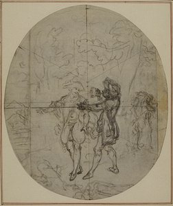 Studie für eine nie veröffentlichte zweite Ausgabe von Colles "La Partie de Chasse de Henri IV", Akt II, Szene 11